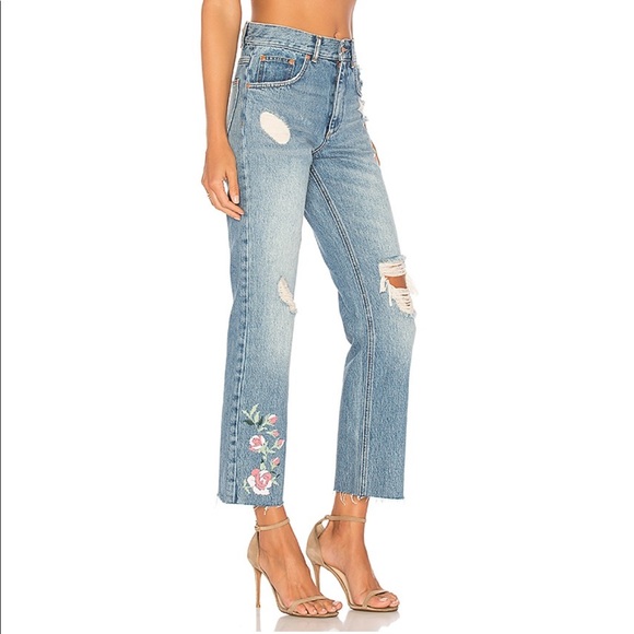 NWT 💕 ANINE BING | Embroidered Jeans - Picture 2 of 5